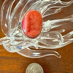 Drusy Agate Sterling Ring